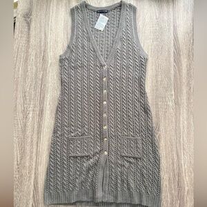 NEW Boston Proper button up long sweater cardigan